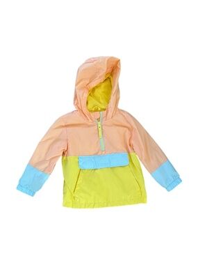 Cat & Jack Colorblock Hooded Windbreaker Jacket Toddler 2T GUC